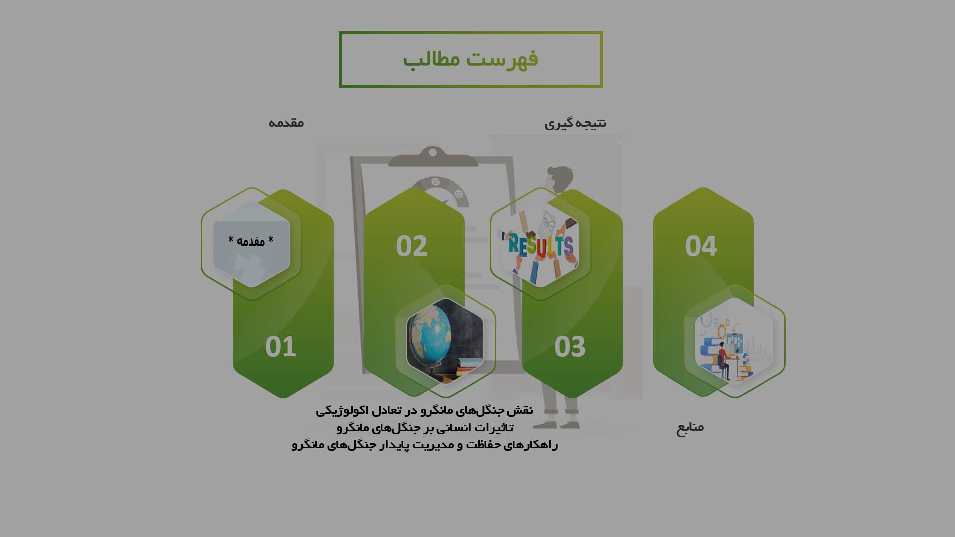 پاورپوینت در مورد نقش جنگل‌های مانگرو در تعادل اکولوژیکی